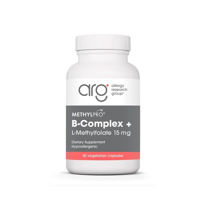MethylPro B Complex with L-Methylfolate 15 mg, 30 Capsules | Bioavailable Methylated B Vitamins for Energy and Stress Support, Vegetarian and Hypoallergenic Formula 30 Count (Pack of 1)