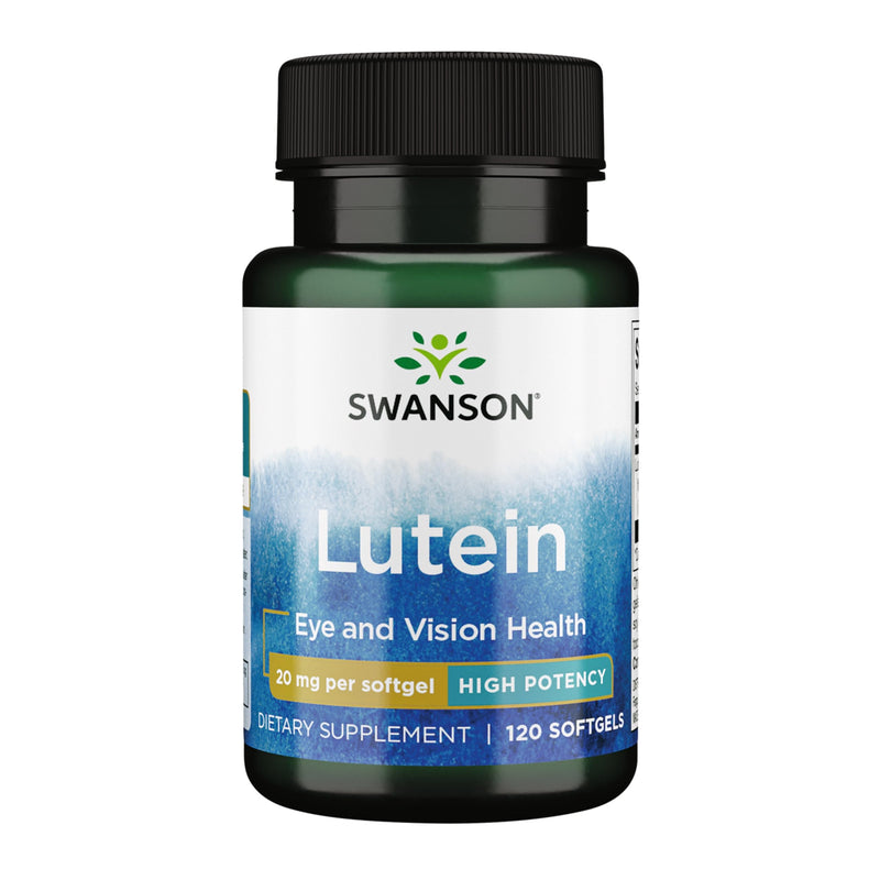 Swanson Lutein Eye Health Supplement, 20 mg, 120 Softgels | Sourced from Marigold Flowers, Promotes a Healthy Retina and Macula and Helps Fight Eye Fatigue and Eye Strain 120 Count (Pack of 1)
