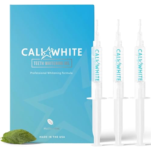 Cali White Teeth Whitening Gel Refills - 35% Carbamide Peroxide Formula - Vegan Organic Tooth Bleach - 3-Piece 5 ml Syringes for Teeth Whitening Kits - Use with UV or LED Light and Trays 0.17 Fl Oz (Pack of 3) 3 x 5ml Gel Refills