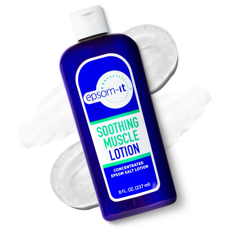 Epsom-It Soothing Muscle Magnesium Lotion – Epsom Salt Topical Cream with Arnica and Magnesium Sulfate - Designed for Muscle Stiffness, Leg Cramps, Feet, Knees and Achy Feet - 8.0 oz 8 Fl Oz (Pack of 1) - BeesActive Australia
