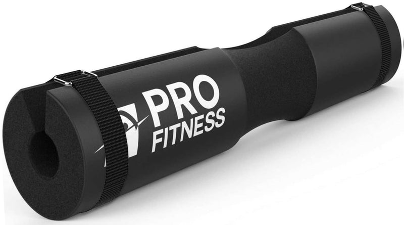 ProFitness Barbell Pad, Hip Thrust Pad - Bar Pad for Squats, Lunges & Hip Thrusts - Barbell Cushion Squat Pad For Olympic or Standard Bars Jet Black