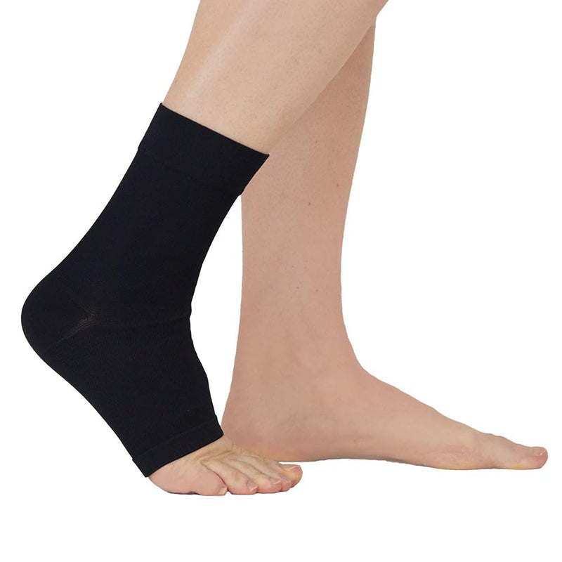 medi Seamless Knit Ankle Support - sprains, rheumatic & osteoarthritis condition Black L Large - BeesActive Australia