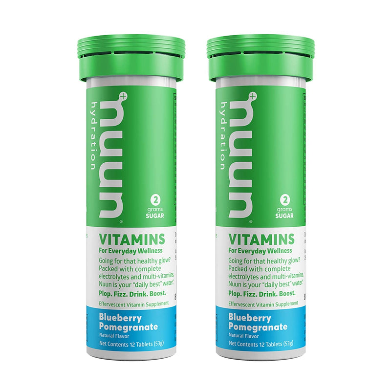 Nuun Vitamins: Blueberry Pomegranate Hydration Supplement (2 Tubes of 12 Tabs)2 12 Count (Pack of 2)