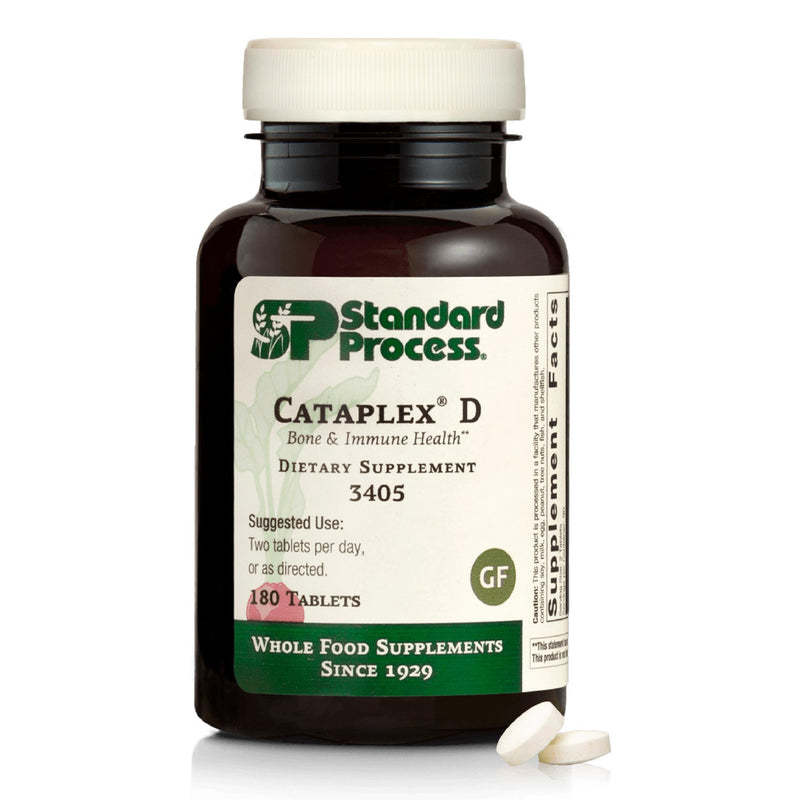 Standard Process Cataplex D, Immune & Bone Health Supplement, 180 Tablets | Supports Immune System, Bone Strength and Bone Health, Supplement Aids Calcium Absorption, With Vitamin D and Antioxidant A