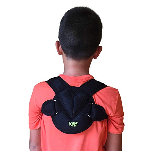 Soles Clavicle Bandage Adjustable, Flexible, Breathable Neoprene - Unisex - Improves Poor Posture & Osteoporosis, Clavicle Brace for Collarbone Injuries (Pediatric)
