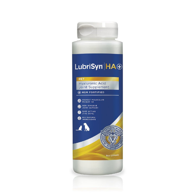 Lubrisyn Hyaluronic Acid + MSM Joints Supplement, 8oz: Natural Pure HA Liquid Dog and Cat Joint & Cartilage Support, Relief and Lubrication for Pets Including Dogs, Cats and Horses, Vegan Formula - BeesActive Australia