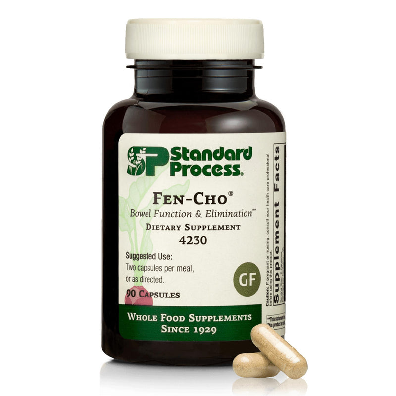 Standard Process Fen-Cho, Digestive & Gut Health Supplement, 90 Capsules | Digestive and Gut Health Supplement with Fenugreek and Collinsonia Root, Gluten-Free, Non-Dairy and Non-Soy