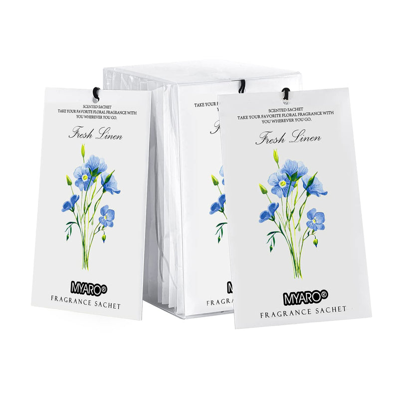 MYARO 12 Packs Linen Scented Sachets for Drawer and Closet, Long-Lasting Sachets Bags Air Freshener Fresh Scents, Potpourri Bags Home Fragrance Sachet for Lover - BeesActive Australia