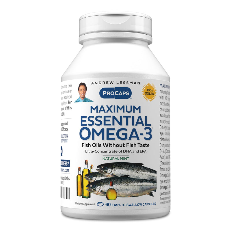 ANDREW LESSMAN ProCaps Maximum Essential Omega-3 Mint, 60 Softgels 60 Count (Pack of 1)