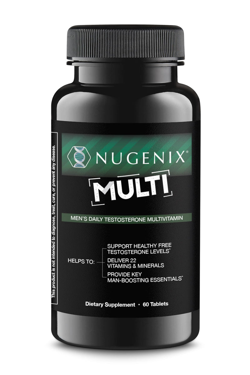 Nugenix Multivitamin for Men, Overall Health and Testosterone Support, 60ct | Balance Cortisol, Nitric Oxide, Blood Flow, Boost Testosterone, Vitamins and Minerals