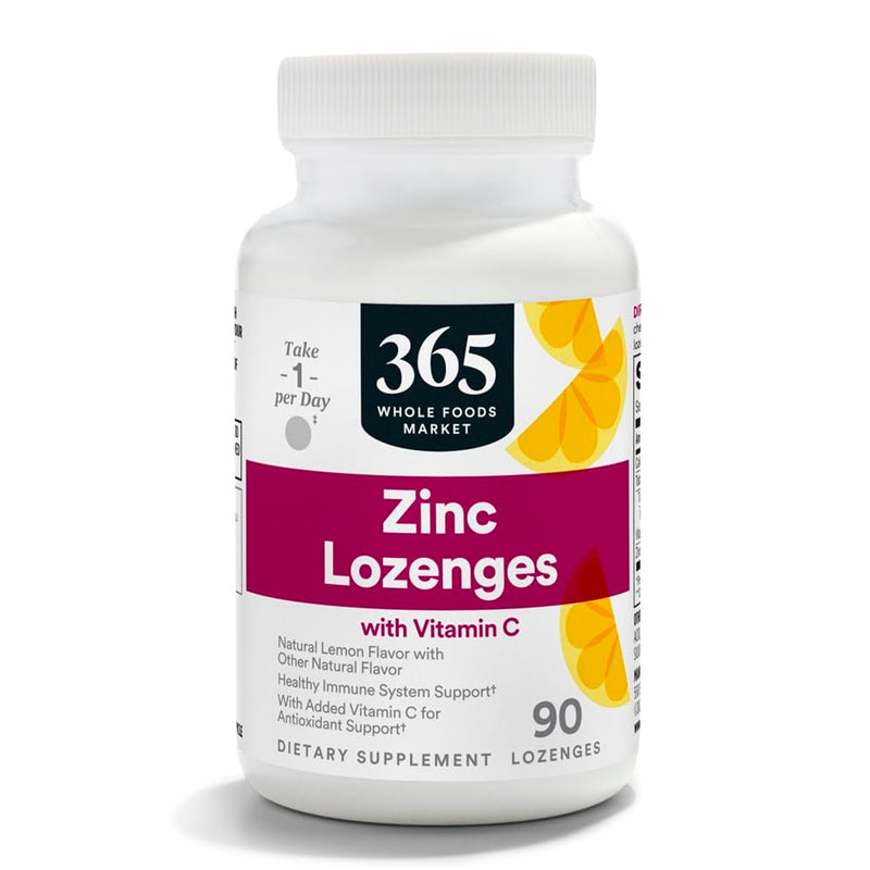 365 by Whole Foods Market, LOunceenges Zinc Vitamin C, 90 Count 90 Count (Pack of 1)