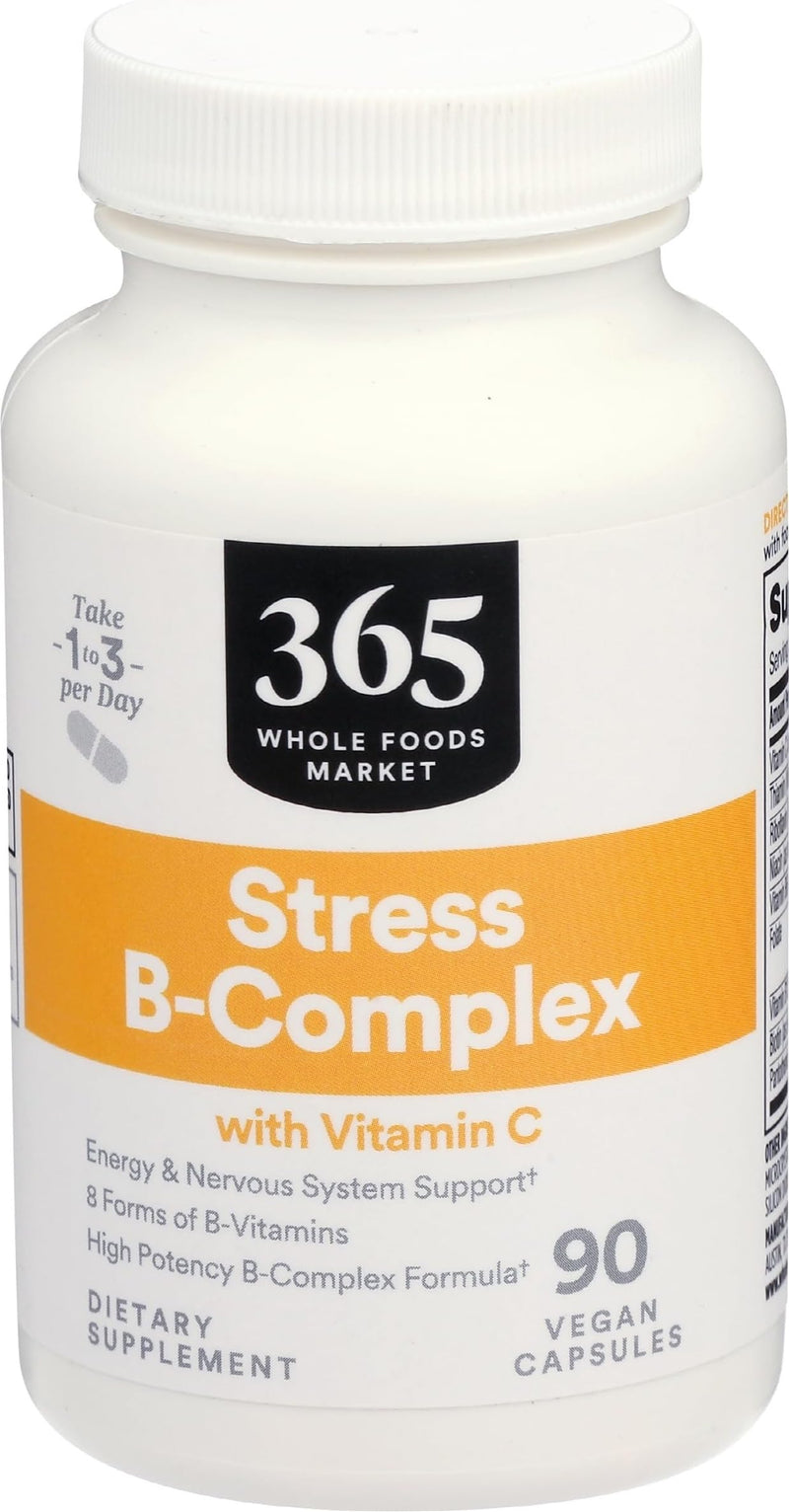 365 by Whole Foods Market, Vitamin B Stress Complex with Vitamin C, 90 Veg Capsules