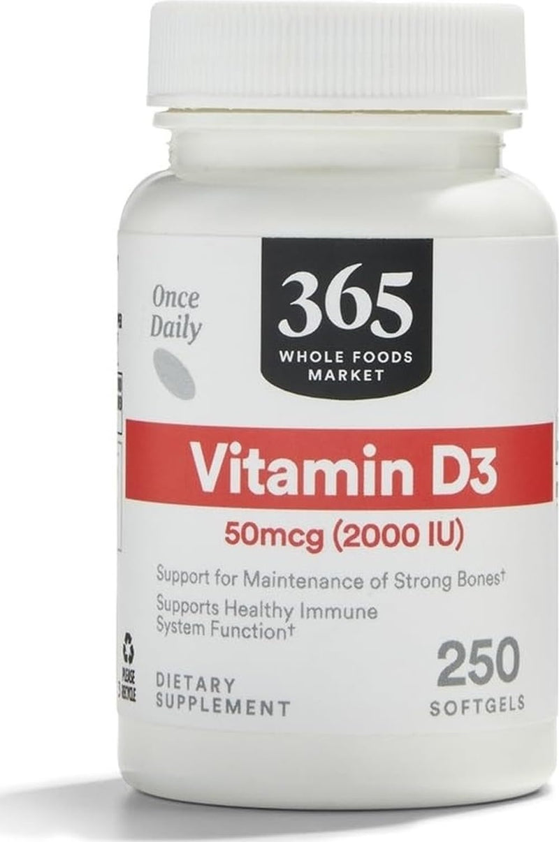 365 by Whole Foods Market, Vitamin D3 2000 IU, 250 ct