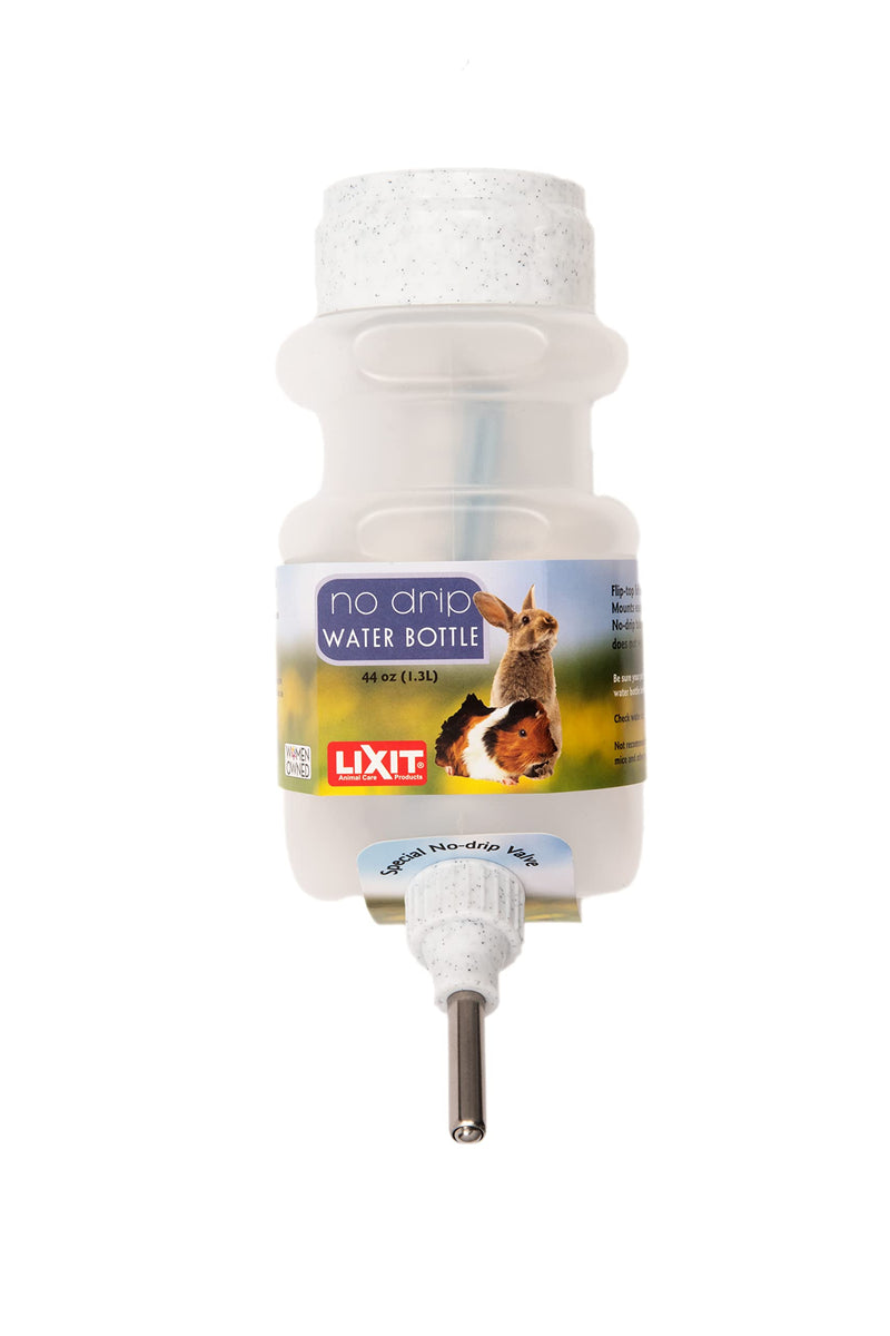 Lixit Top Fill No Drip Water Bottles for Rabbits, Ferrets, Hamsters, Guinea Pigs, Rats, Chinchillas and Other Small Animals (44 Ounce, Granite) 44oz - BeesActive Australia