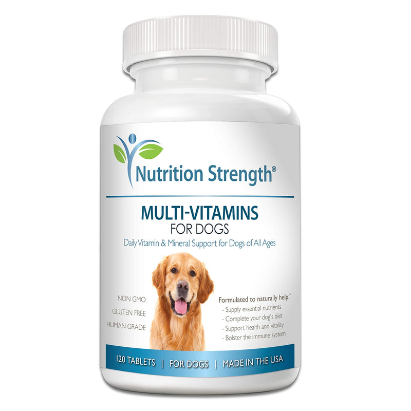 Multivitamins for Dogs, Daily Vitamin and Mineral Support, Nutritional Dog Supplements for All Canine Breeds and Sizes, Promotes Immune Health in Pets, 120 Chewable Tablets - PawsPlanet Australia