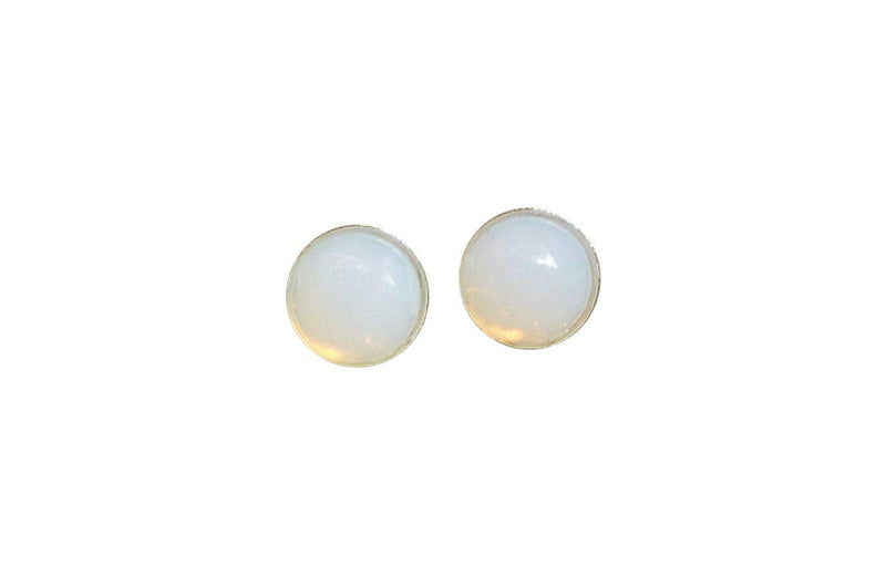 Recycled Vintage White Cold Cream Bottle Sterling Silver Post Earrings - BeesActive Australia