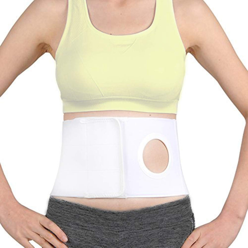 Men Or Women Medical Ostomy Belt Ostomy Hernia Support Belt Abdominal Stoma Binder Brace Abdomen Band Stoma Support (Hole 3.14") for Colostomy Patients to Prevent Parastomal Hernia Stoma Opening (M) Medium (Pack of 1) - BeesActive Australia