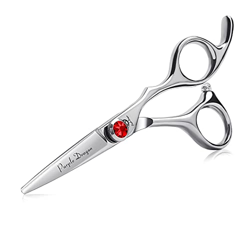 Purple Dragon 4.5 Barber Hair Cutting Scissors Small Moustache Shears 4.5 Inch
