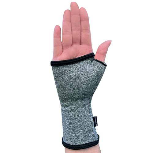 IMAK Brownmed Compression Arthritis Wrist Sleeve - Arthritis Compression Glove - Hand Compression for Carpal Tunnel & Tendonitis - Fingerless Wrist Brace & Support for Working & Gaming - Small