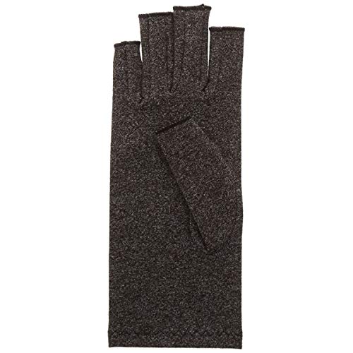 Rolyan 69096 Compression Glove, Fingerless Compression Glove for Arthritis for Men & Women, Black Glove, Right Hand, Small