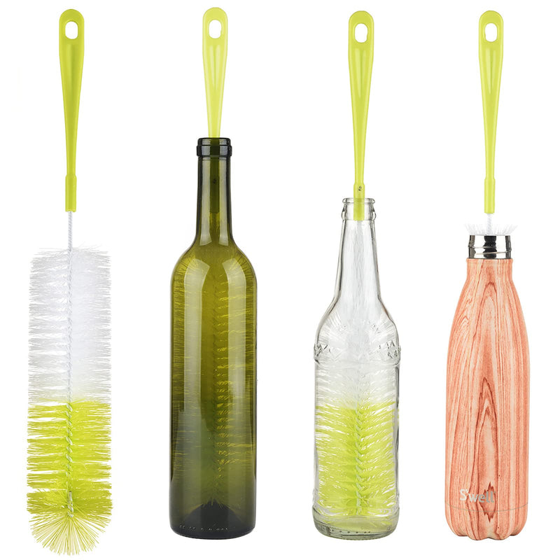 ALINK 16” Long Bottle Brush Cleaner for Washing Wine/Beer/Sport well/Thermos/Glass and Long Narrow Neck Sport Bottles Light Green - BeesActive Australia