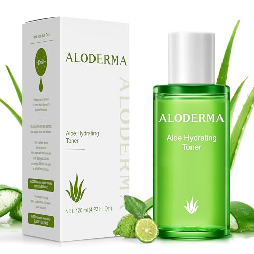 Aloderma Hydrating Facial Toner, 91% Organic Aloe + Hyaluronic Acid, 4.2 oz