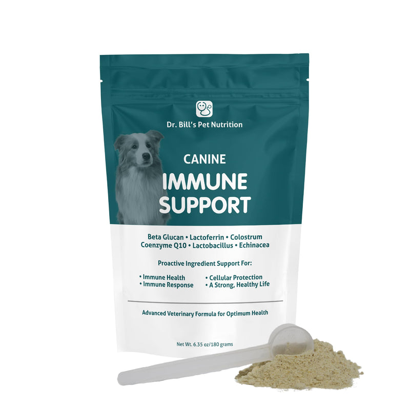 Dr. Bill’s Canine Immune Support | Immune Support for Dogs | Colostrum for Dogs | Pet Supplement | Includes Beta Glucan, Lactoferrin, Colostrum, Zinc, Coenzyme Q-10, and Bifidobacterium - PawsPlanet Australia
