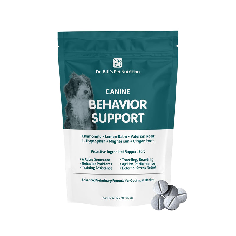 Dr. Bill’s Canine Behavior Support | Calming Supplement for Dogs with Stress or Anxiety | Chamomile, Lemon Balm & Valerian | Aids Training & Behavior Management - PawsPlanet Australia