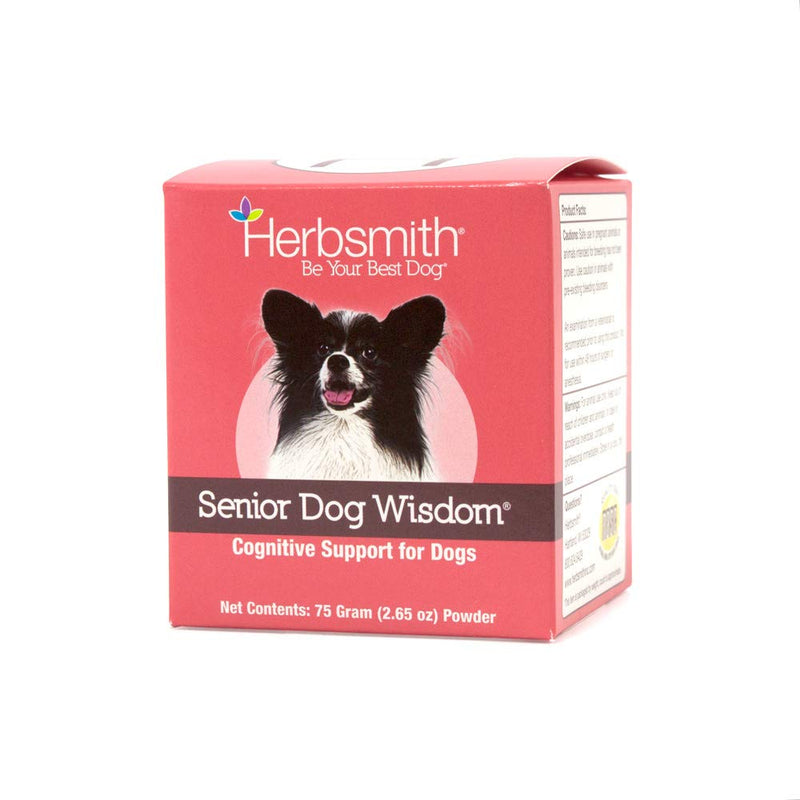 Herbsmith Senior Dog Wisdom – Dog Dementia Supplement – DHA for Senior Dog Brain Health - Senior Supplement for Dogs- 75g Powder