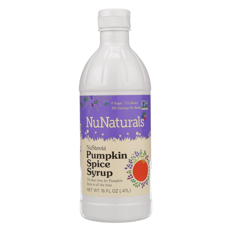 NuNaturals Stevia Syrup, Sugar-Free Sweetener, Plant-Based Sugar Substitute, Zero Calorie, Pumpkin Spice, 16 oz - BeesActive Australia
