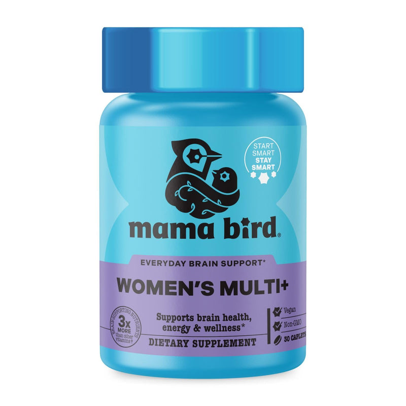 Mama Bird Women's Multi+ (30 Servings) Womens Multivitamin - Methylfolate, Vitamin B6, Vitamin B12 - Organic Antioxidant Blend - Non GMO & Third-Party Tested - Vegan & Gluten Free Women's Multi+