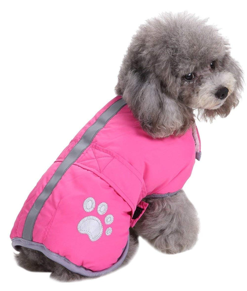Queenmore Cold Weather Dog Coats Loft Reversible Winter Fleece Dog Vest Waterproof Pet Jacket Available in Extra Small, Small, Medium, Large Extra Large Sizes Pink - BeesActive Australia