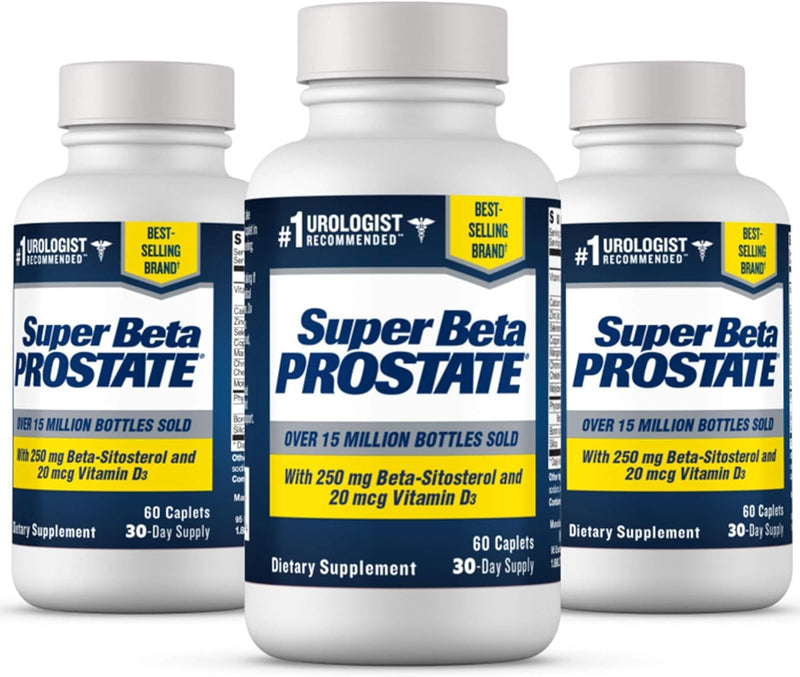SUPER BETA PROSTATE - Prostate Health Supplements for Men, 60ct (Pack of 3) | Reduce Bathroom Trips, Promote Sleep, Better Bladder Emptying & Healthy Prostate 60 Count (Pack of 3)