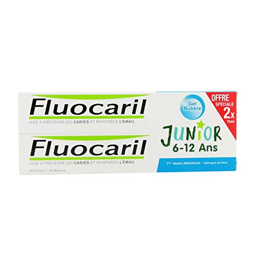 Fluocaril Junior 6 To 12 Bubble Dentifrice Gel 2x75ml