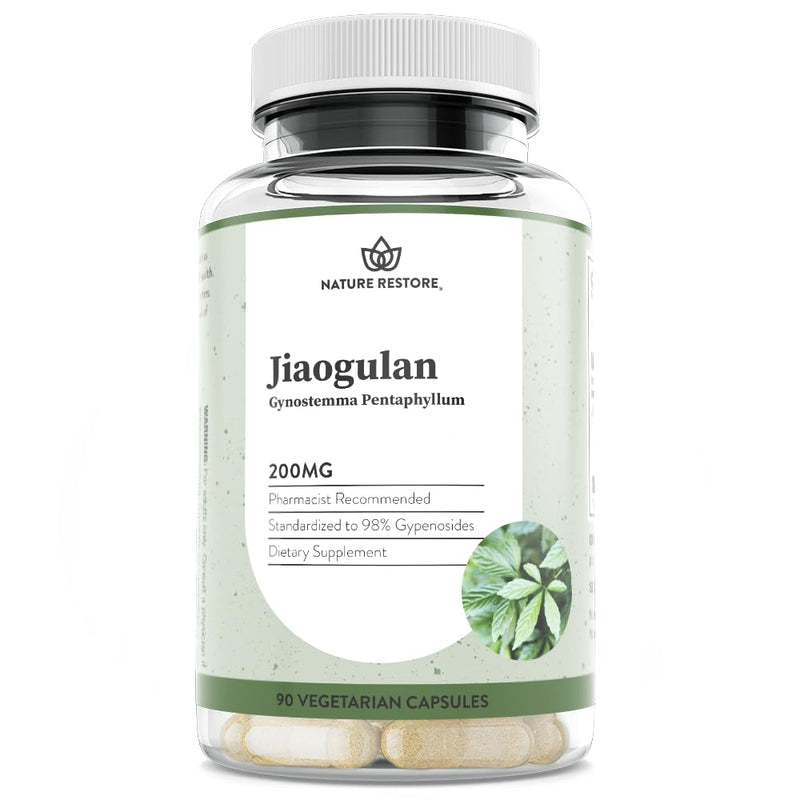 Jiaogulan Extract Supplement, Highest Strength, 98 Percent Gypenosides, Natural AMPK Activator, Non GMO, Gluten Free, 90 Gynostemma Pentaphyllum Capsules, Vegan