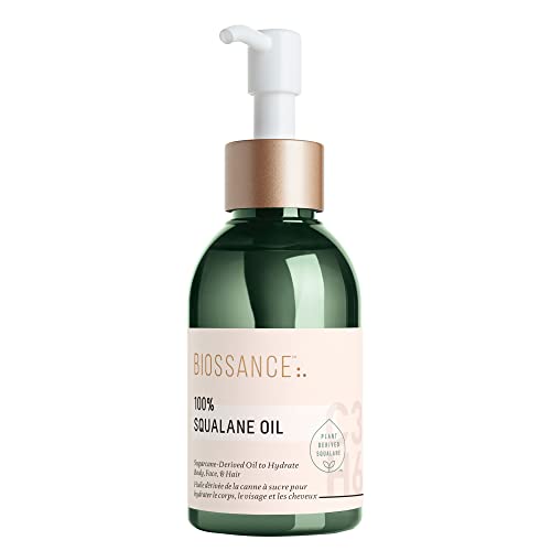 BIOSSANCE 100% Squalane Oil - Vegan Face & Body Oil Moisturizer - 3.3 oz