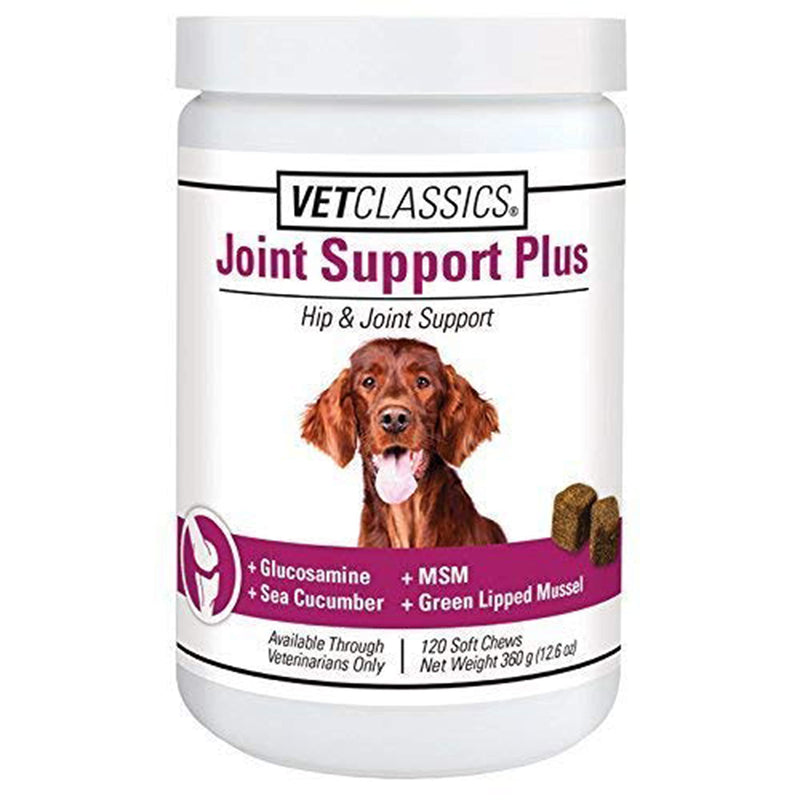 Vet Classics Joint Support Plus Dog Supplement - Hip Health Supplement for Dogs – Alleviates Aches and Discomfort - For Flexibility, Healthy Joint Function in Canines – Antioxidants – 120 Soft Chews - BeesActive Australia