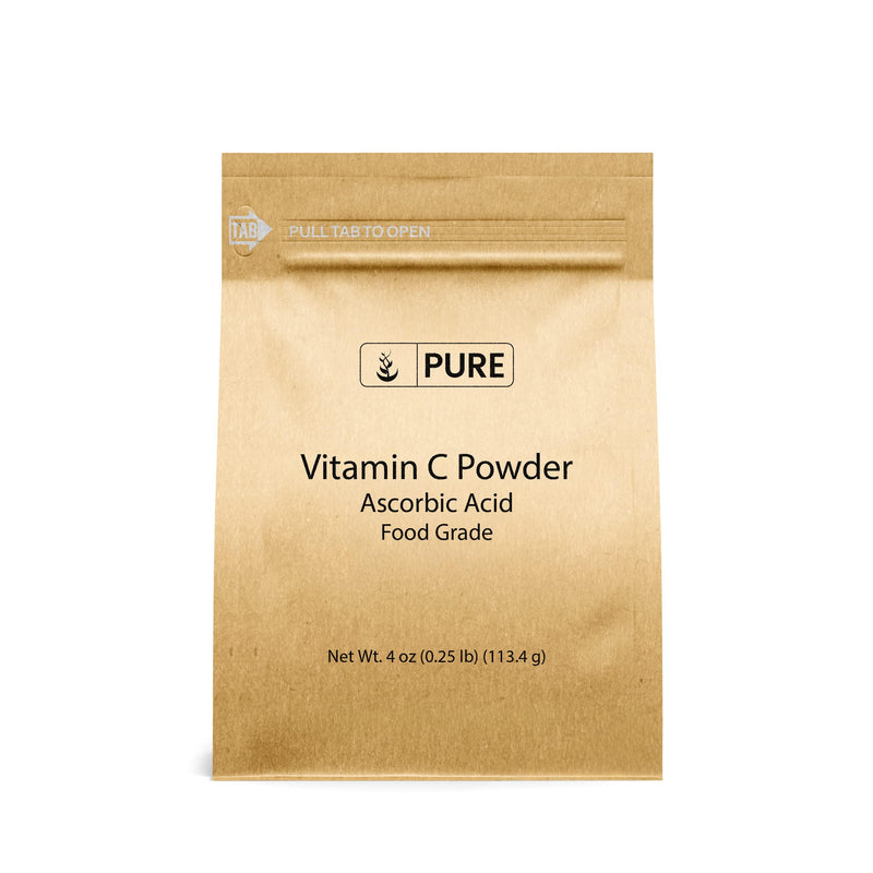 Pure Original Ingredients, Vitamin C Powder, 4 Oz | For supplement use and homemade skincare products 4 Ounce (Pack of 1)