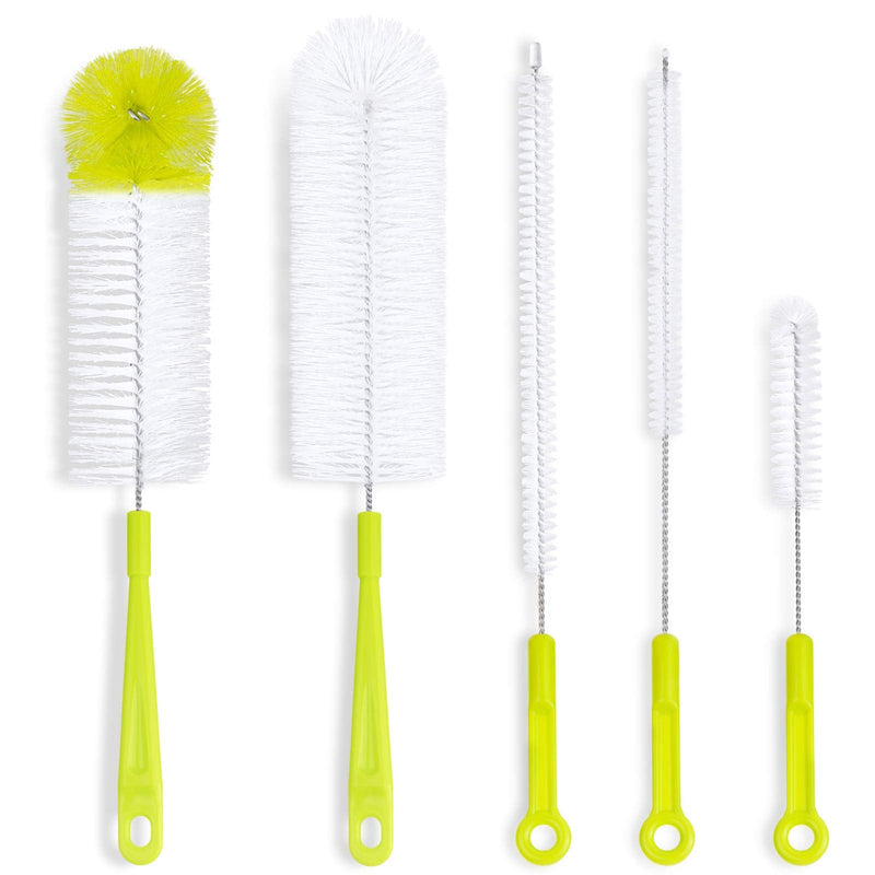 Bottle Cleaning Brush Set - Long Handle Bottle Cleaner for Washing Narrow Neck Beer Bottles, Sports Water Bottles with Straw Brush, Kettle Spout/Lid Cleaner Brushes Green - BeesActive Australia