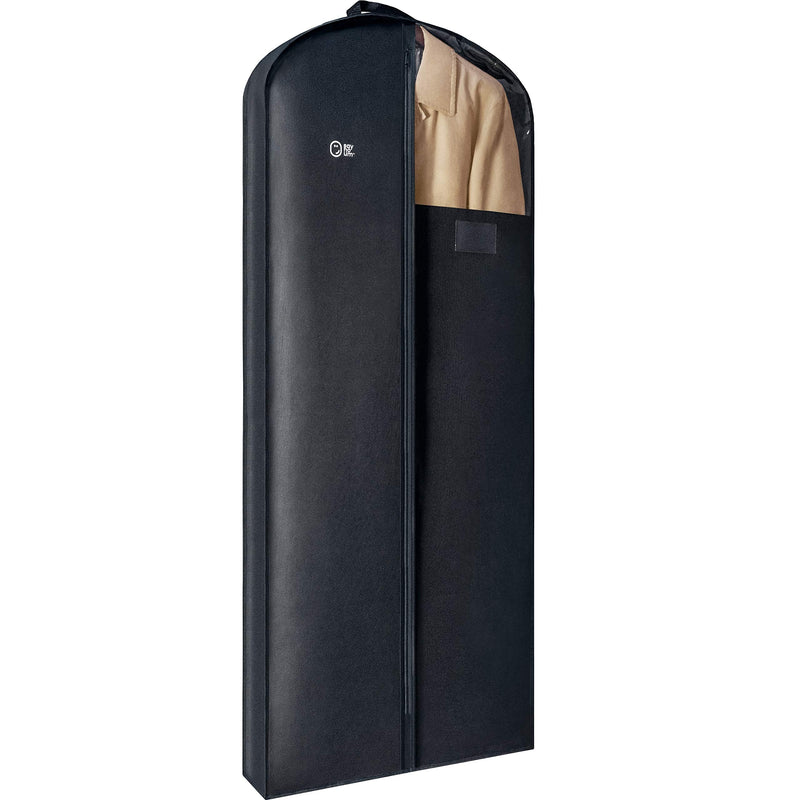 Luxury Storage Garment Bag for Long Coat, Fur, Mink, Gown, Vestment and Choir Robe | 60 Inch + 5 Inch Gusset Cover | Heavy Duty, Hanging, Breathable, Foldable Travel and Wardrobe Clothes Protector - BeesActive Australia