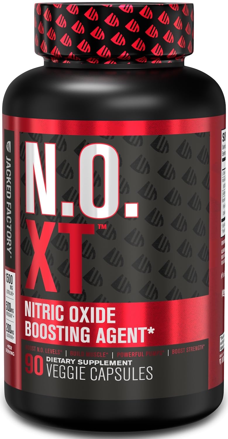 N.O. XT Nitric Oxide Supplement with Nitrosigine L Arginine & L Citrulline for Muscle Growth, Pumps, Vascularity, & Energy - Extra Strength Pre Workout N.O. Booster & Muscle Builder - 90 Veggie Pills 90 Count (Pack of 1) - BeesActive Australia