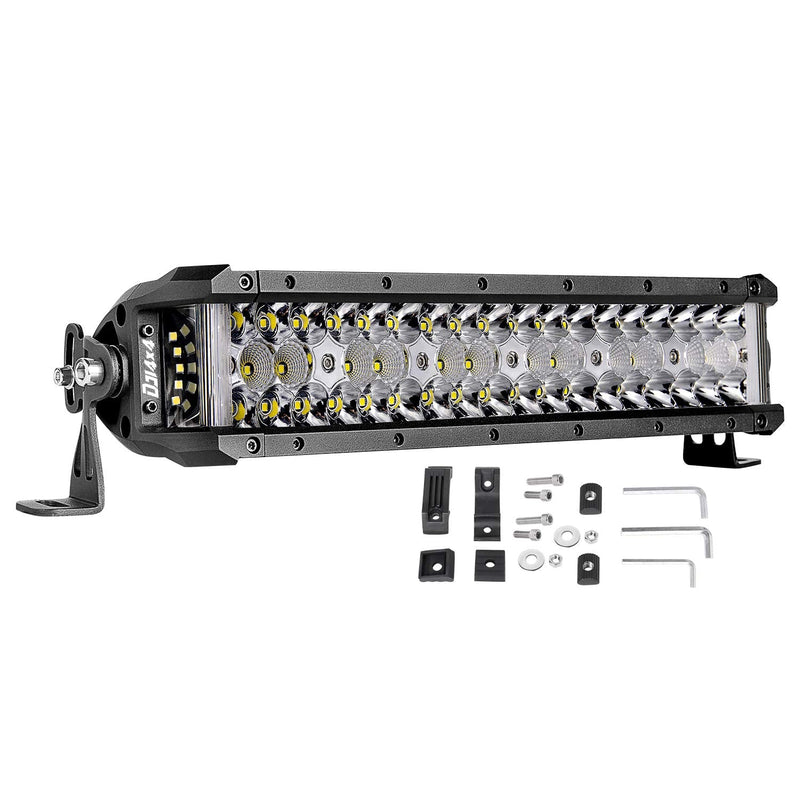 13.5 Inch LED Light Bar, 174W Side Shooter Triple Row LED Pods Off Road Bumper Bar Spot Flood Combo Driving Fog Lights for Trucks ATV UTV SUV Pickup Boat Tractor 13.5 Inch - BeesActive Australia