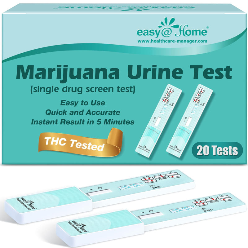 Easy@Home Marijuana (THC) Single Panel Drug Tests Kit - # EDTH-114 (20 Pack) 20 Count (Pack of 1) - BeesActive Australia