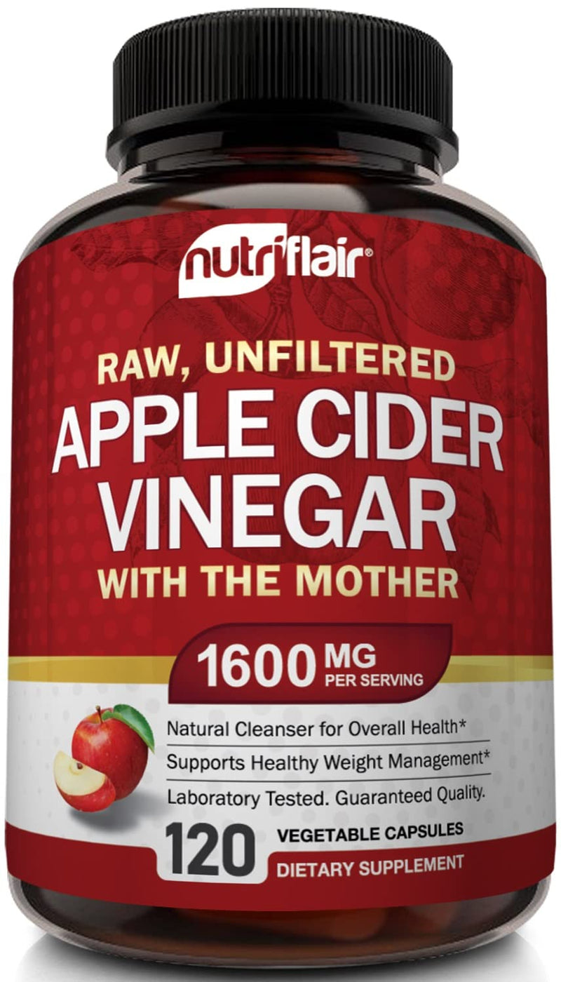 Apple Cider Vinegar Capsules with The Mother - 120 Vegan ACV Pills - Best Supplement for Healthy Weight Loss, Diet, Keto, Digestion, Detox, Immune - Powerful Cleanser & Appetite Suppressant Non-GMO - BeesActive Australia