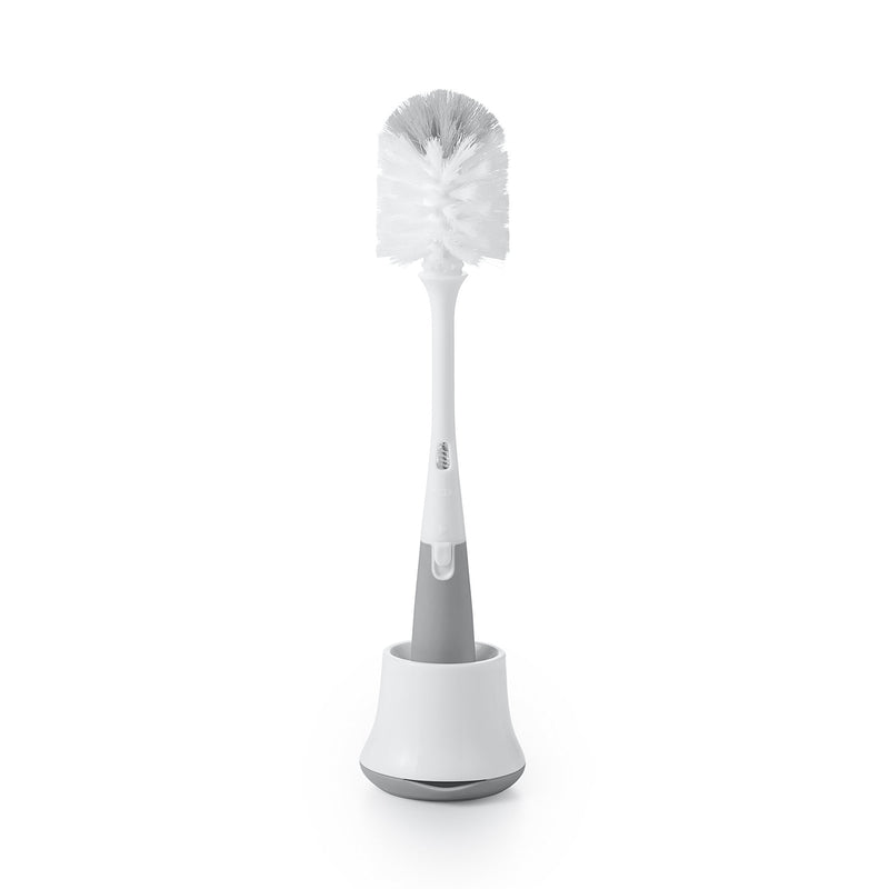 OXO Tot Bottle Brush with Nipple Cleaner and Stand - Gray 1 Count (Pack of 1) - BeesActive Australia