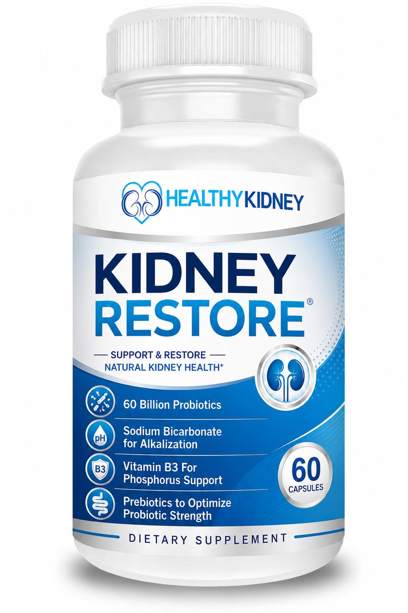 Kidney Cleanse Detox & Repair - Formulated by Kidney Health Expert Living w/Transplant - US Made Kidneys Support Supplement, Detox, Flush - Renal Vitamins 60 Capsules 60 Count