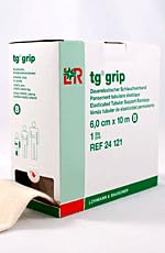 Lohmann & Rauscher tg grip II Elasticated Tubular Compression Bandage, Seamless Tube Stockinette Wrap for Retention, Lymphedema, & Swelling, Natural, Size B