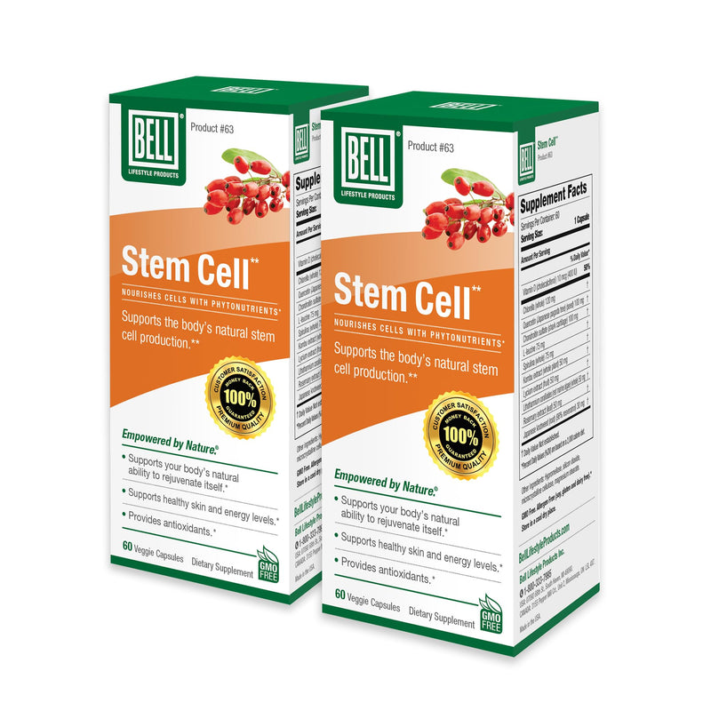 Bell Stem Cell Supplement, Cellular Renewal & Antioxidant, 2-Pack 120 Ct 60 Count (Pack of 2)