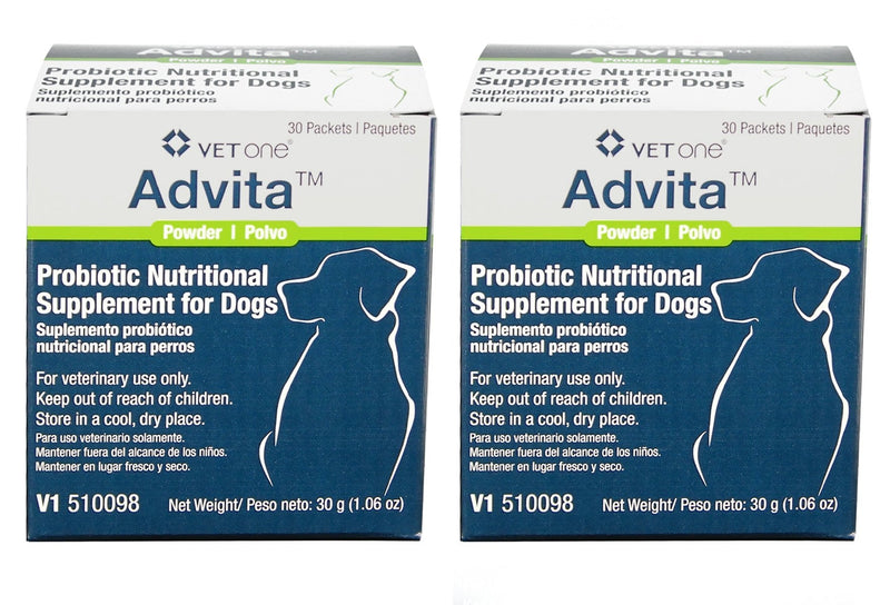 VetOne Advita Probiotic Nutritional Supplement for Dogs 2pack - 60ct 2 Boxes, 60 Packets