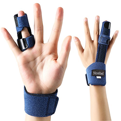 Finger Extension Splint for Trigger Finger, Mallet Finger, Finger Knuckle Immobilization, Finger Fractures, Wounds, Post-Operative Care and Pain Relief (10) 10